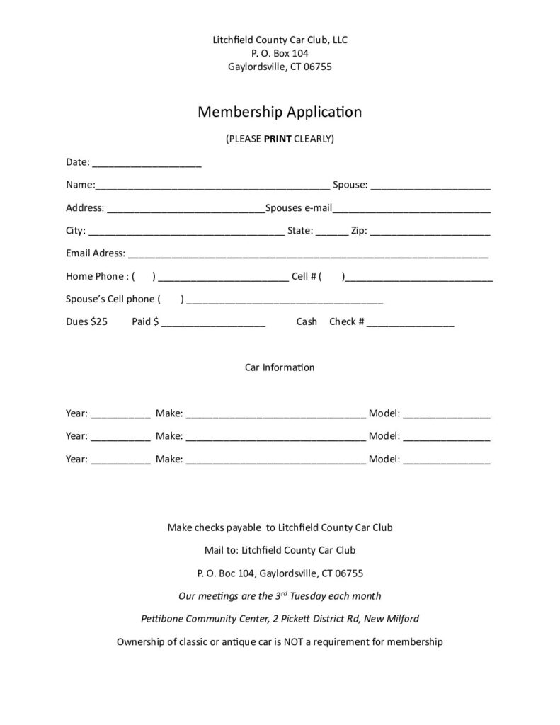 Membership Application 2026 Pdf 791x1024